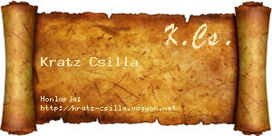 Kratz Csilla névjegykártya